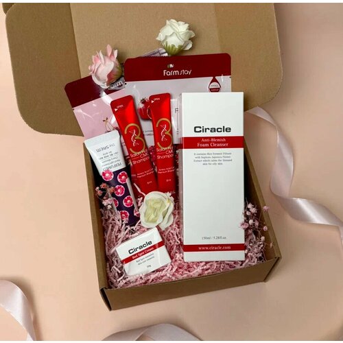 Набор для лица «Нежная забота для молодой кожи» / Набор для ухода подарочный / Набор для лица / Подарочный набор / Подарочный набор в коробке / Косметический набор / Набор косметики / Бьюти бокс / Подарок для девушки для женщины маме коллеге / иделик