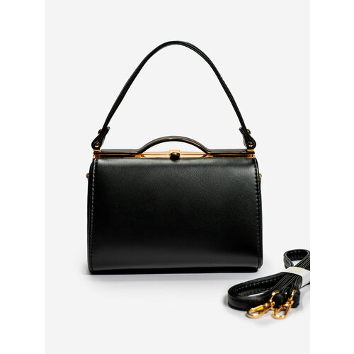 Сумка клатч , фактура лаковая, гладкая, black1