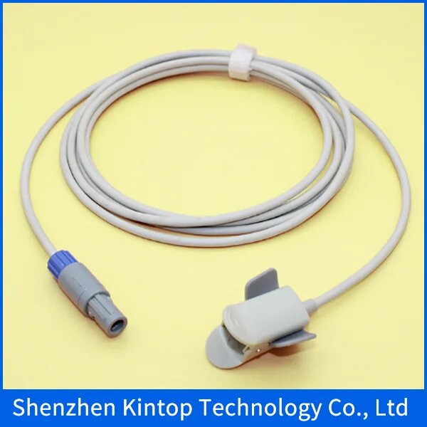 Пульсоксиметры Кабель датчика SpO2 для Mindray MEC-1000/1200, PM6000/7000/8000/9000, Черный