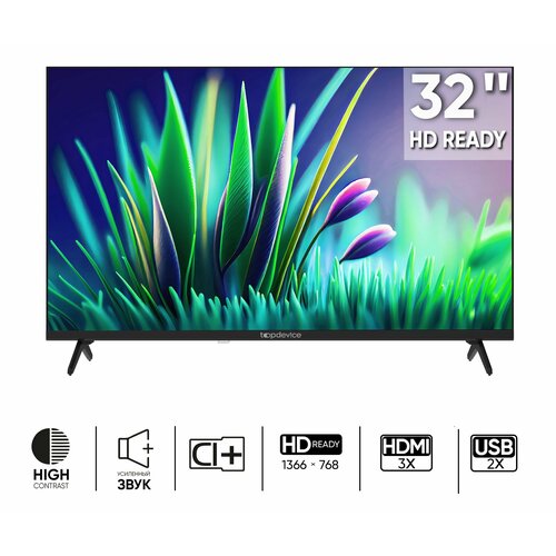 Телевизор Topdevice CN04 LED FrameLess 32 CN04 черный 1061900₽