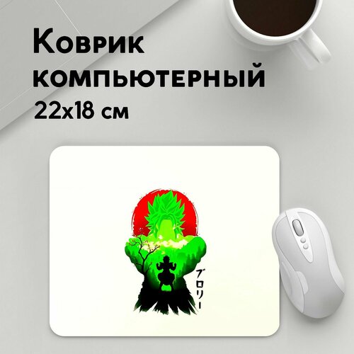 Коврик для мышки прямоугольный 220x180x3мм Dragon ball Аниме Легендарный Супер Сайян Dragon Ball 699₽
