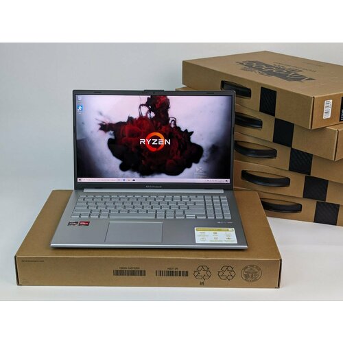 156 Ноутбук ASUS Vivobook Go 15 OLED E1504FA-L1834 AMD Ryzen5 7520U 16GB RAM SSD 512GB OLED FullHD 1920x1080 60Hz No OS Silver 5650000₽