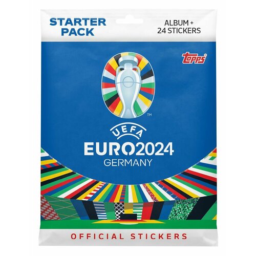 Наклейки Euro 2024, Стартовый Набор (Альбом + 24 наклейки), Topps (не Panini)