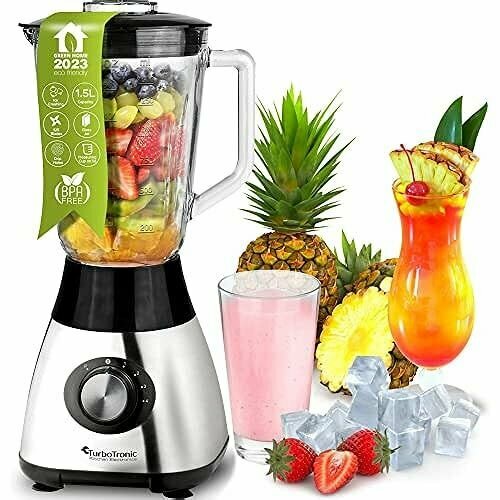 Блендер из нержавеющей стали мощностью 1200 Вт со стеклянной емкостью для смешивания 15 литра Аппарат для приготовления смузи без бисфенола-А Ледодробилка Молочный шейкер 1714400₽