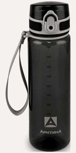 Изображение товара Бутылка тритановая Арктика 500 мл черная прозрачная, с ситечком (арт. 720-500)