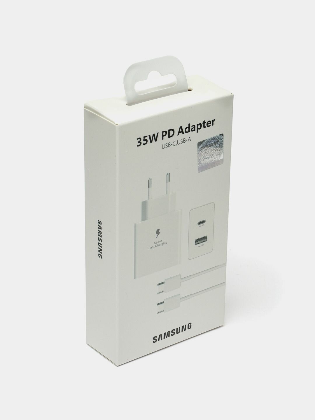 Зарядное устройство для Samsung 35w + кабель USB Type C/ быстрая зарядка для Samsung 35w (вт) с проводом/ Сетевой адаптер usb c