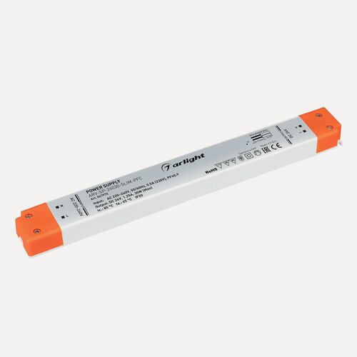 Изображение товара Блок питания ARV-SP-24030-SLIM-PFC (24V, 1.25A, 30W) (Arlight, IP20 Пластик, 5 лет) 047970