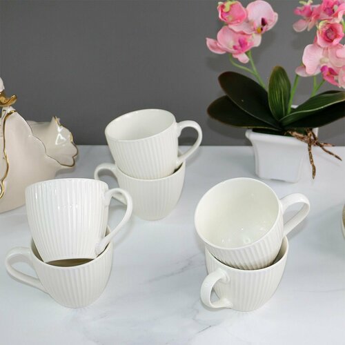 Набор кружек 6 штук. Чашки для чая и кофе 200мл.