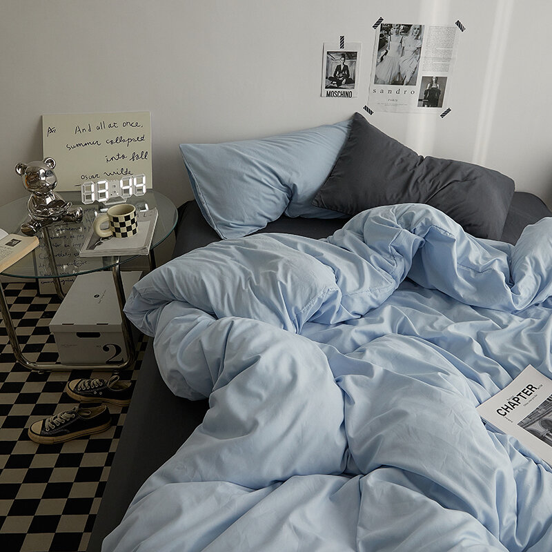 фото Комплект постельного белья "ins", хлопок, 1,5-спальный, 4 предмета