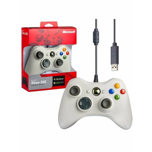 Джойстик XBOX 360 Wired Controller проводной цвет белый 1515₽