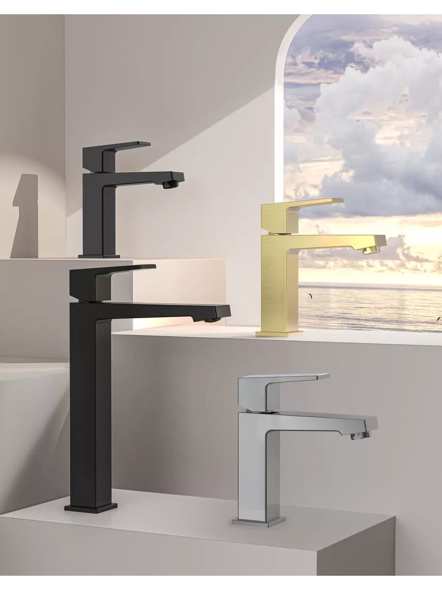 Смеситель для раковины с фиксированным изливом Splenka S01.10 латунь, хром — фото 1