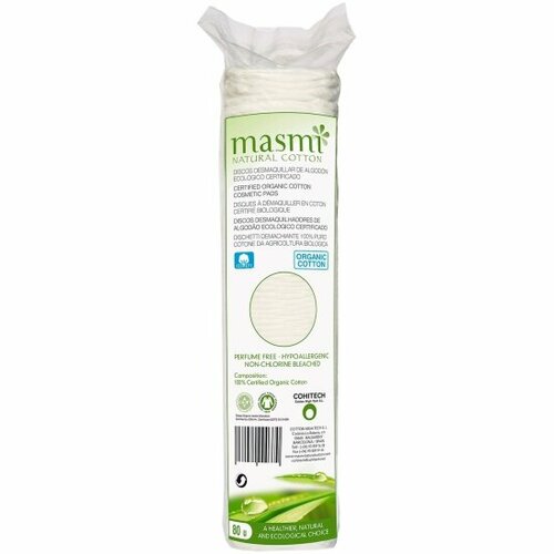 Ватные диски Masmi Natural Cotton из органического хлопка 80 шт 345₽