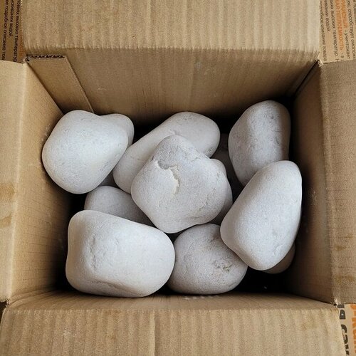 Изображение товара Кварц шлифованный сорт Экстра размер средний 70-120 мм см для печей бани и сауны упаковка 10 кг