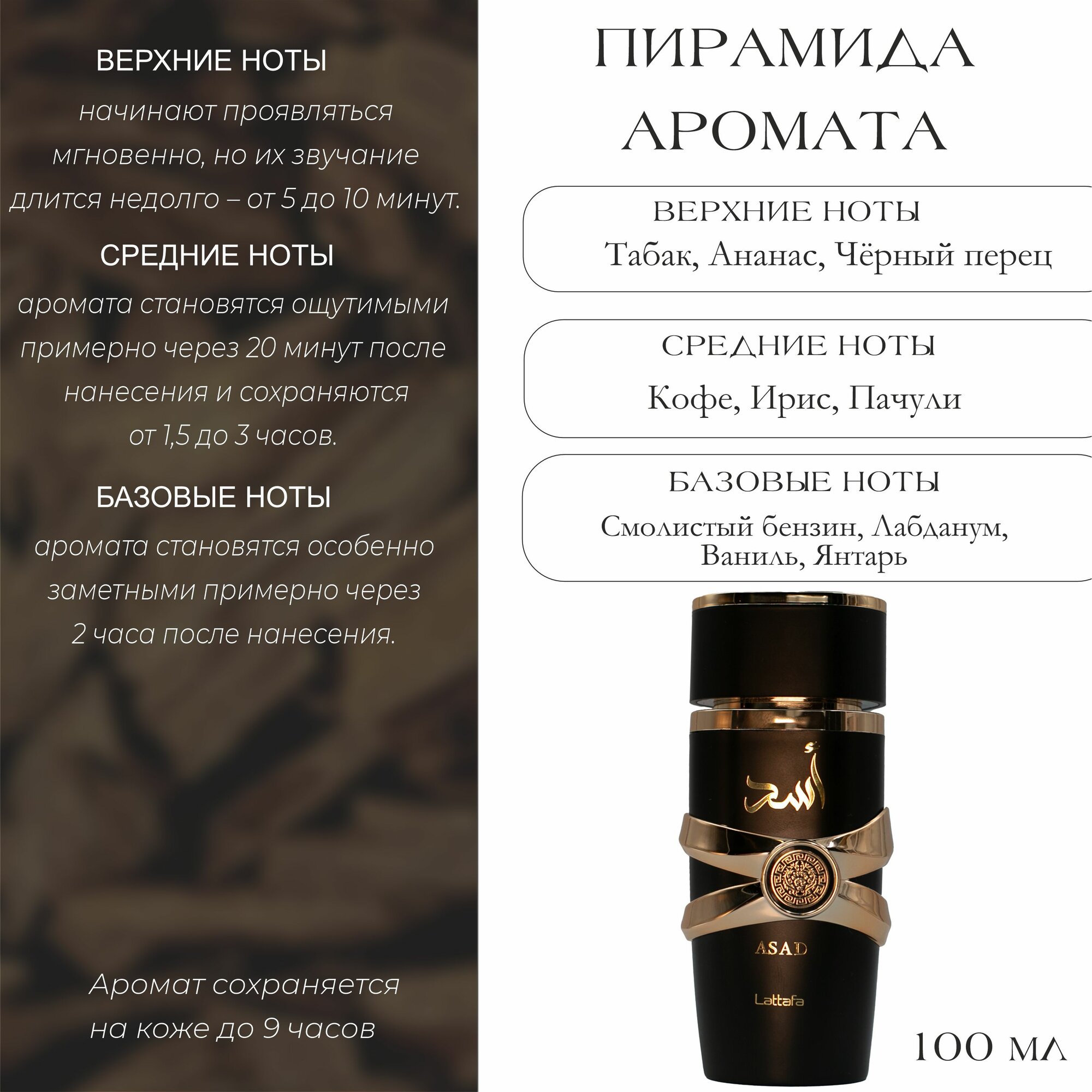 Парфюмированная вода Asad, Lattafa Perfumes, 100 мл — фото 1
