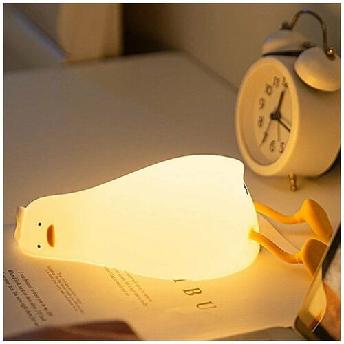 Ночник детский Уточка, беспроводной, светодиодный, белый
