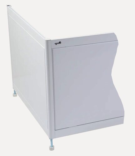 Изображение товара Экран под ванну ТОРЦЕВОЙ (БОКОВОЙ) Emmy "Бланка 75" Левый белый, панель ПВХ-пластик, каркас алюминиевый профиль