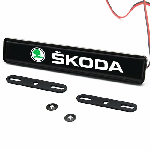 Автомобильный светодиодный декоративный светильник на переднем капоте лампа Eagle Eye креативный светильник с логотипом решетка для Skoda Rapid Superb Octavia a5 a7 Karoq VRIS 2Pcs Skoda 748₽