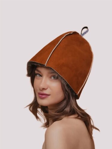 Изображение товара Шапка для бани и сауны из овчины