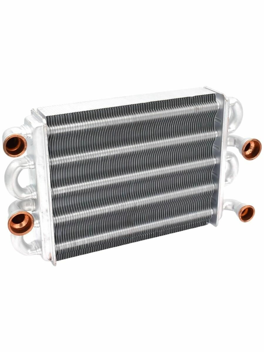 Теплообменник битермический Heatwave для Ferroli Domiproject F 24 D, Domina F, Lamborghini Taura (39837660. A)
