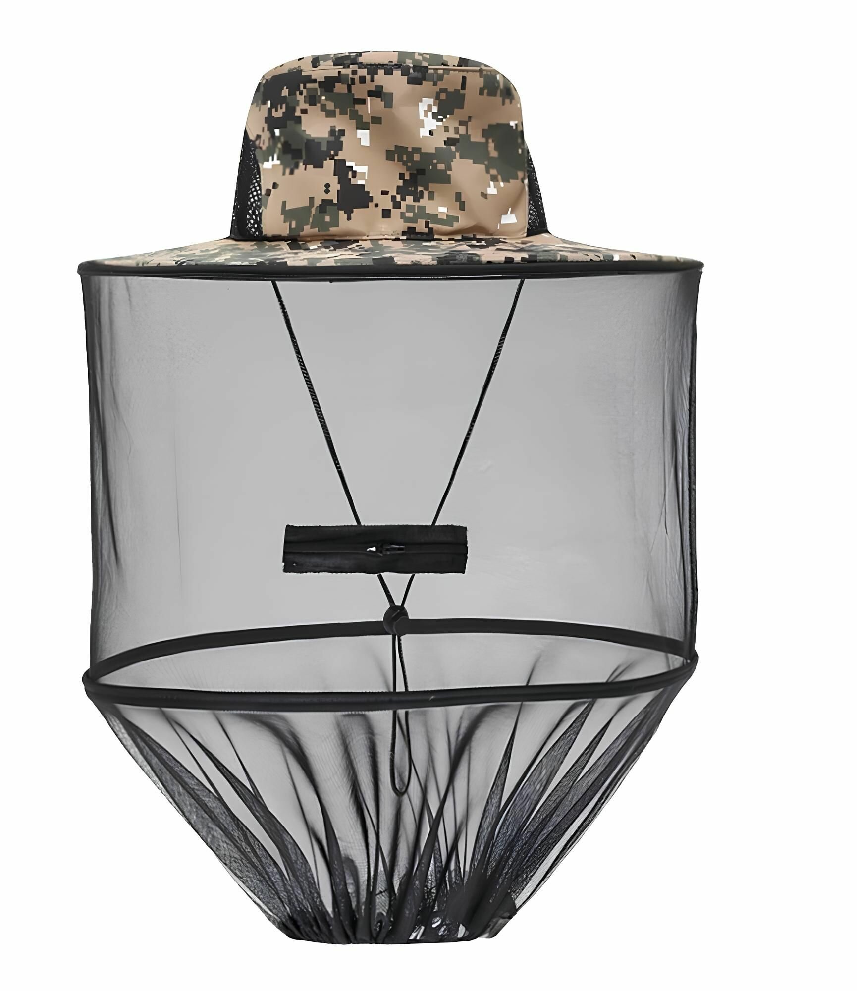 Шляпа антимоскитная складная тактическая накомарник пиксели