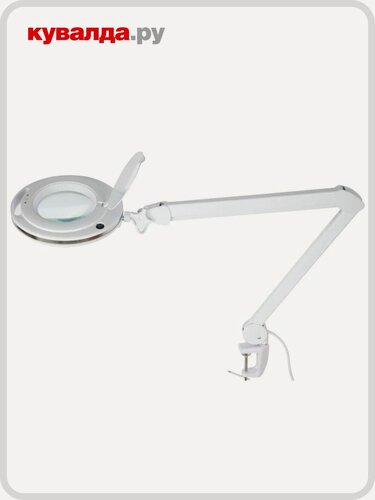 Изображение товара Лупа REXANT 31-0531 на струбцине круглая 3D с подсветкой 60 SMD LED