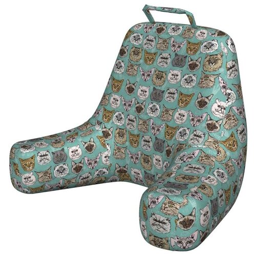 фото Кресло подушка для чтения ambesonne "кошачьи советы", 60x120 см