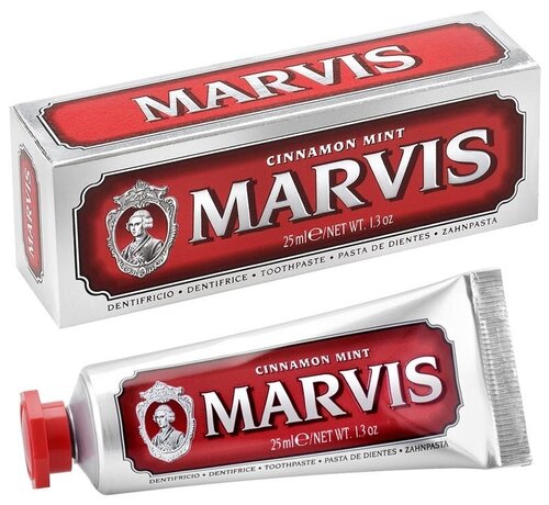 Зубная паста Marvis Cinnamon Mint, 25 мл, 25 г