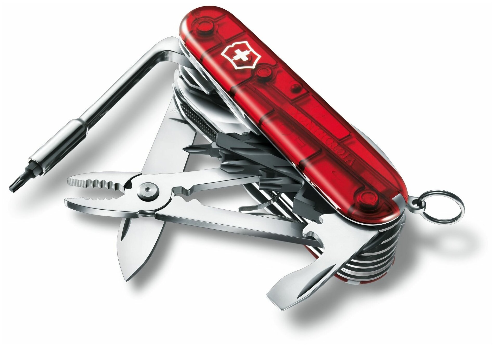 Нож перочинный Victorinox CyberTool L (1.7775.T) 91мм 39функций красный полупрозначный карт.коробка - фото №2