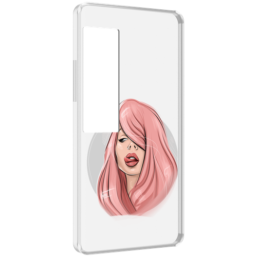 Чехол MyPads лицо-девушки-с-розовыми-волосами женский для Meizu Pro 7 Plus задняя-панель-накладка-бампер чехол mypads лицо девушки с розовыми волосами женский для oppo reno 9 pro plus задняя панель накладка бампер