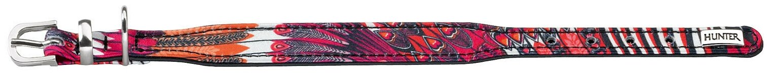 Ошейник для собак мелких пород Hunter / Хантер Tropical 24 текстильный, красно-черный, длина от 17см до 21см / аксессуары для животных - фотография № 2