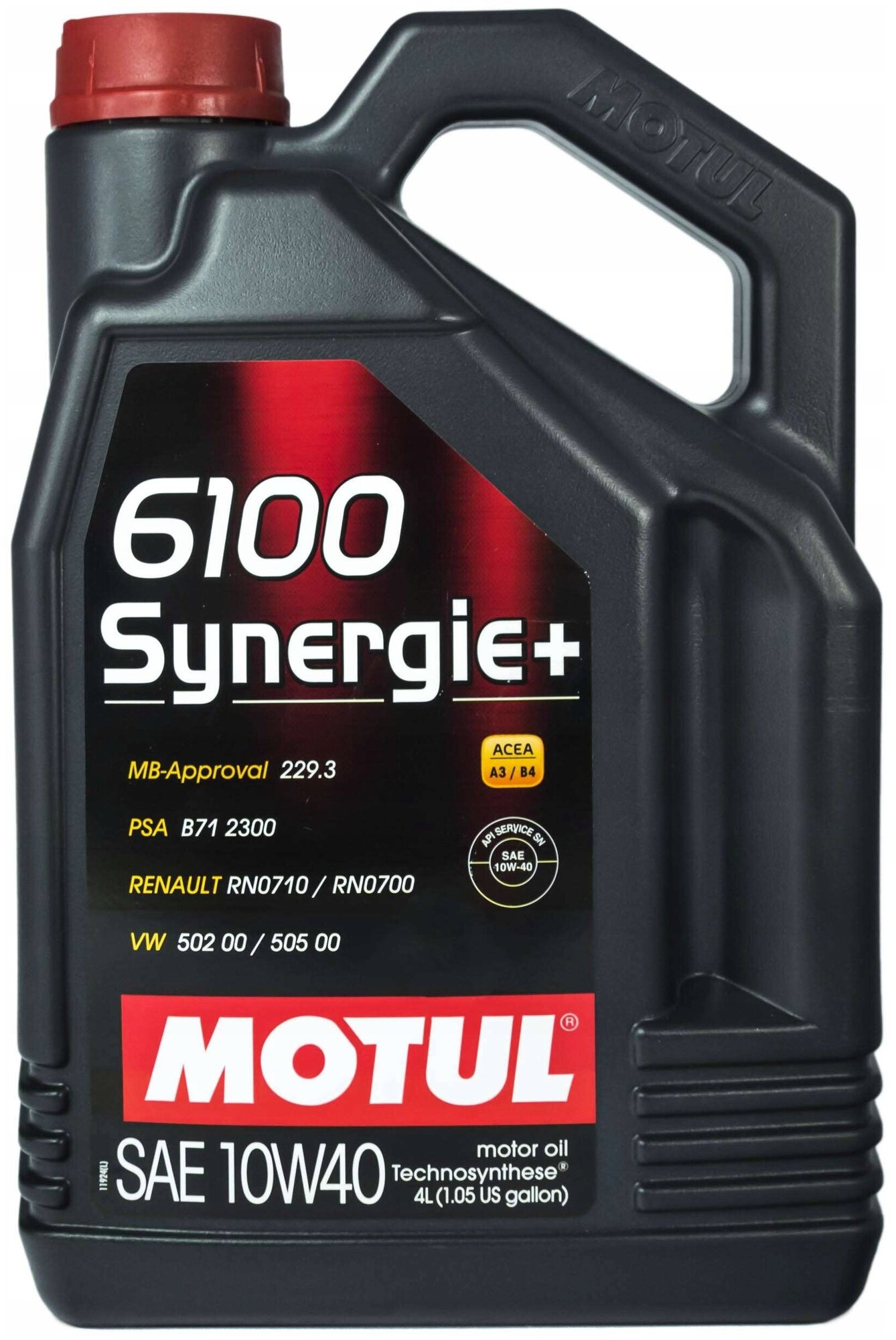 Масло моторное MOTUL 6100 Synergie+ 10W-40 синт. API SN/CF 4л