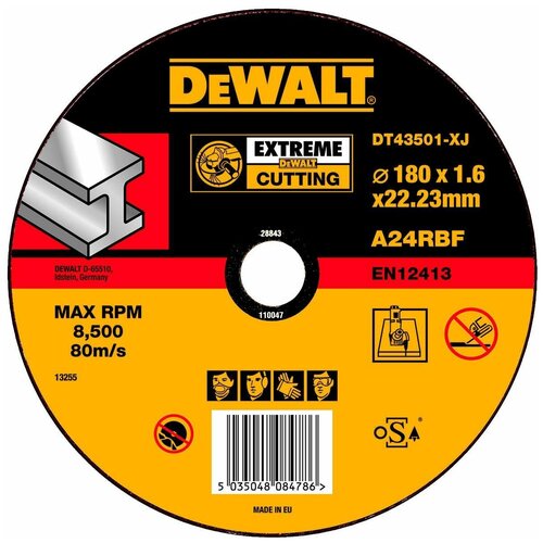 Диск отрезной DeWALT DT43501-XJ, 180 мм 1