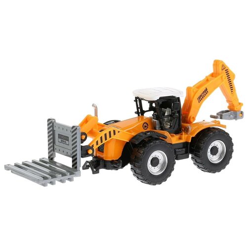Модель Технопарк Трактор с подвижными элементами 151A2-R, 15 см, оранжевый