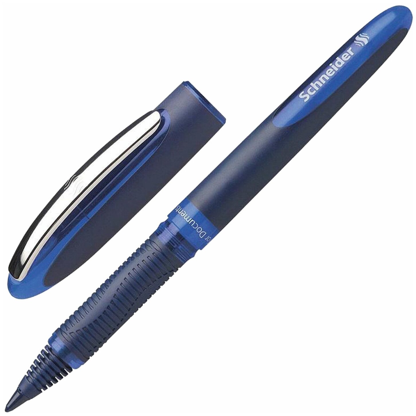 Ручка-роллер SCHNEIDER "One Business", синяя, корпус темно-синий, узел 0.8 мм, линия письма 0.6 мм, 183003