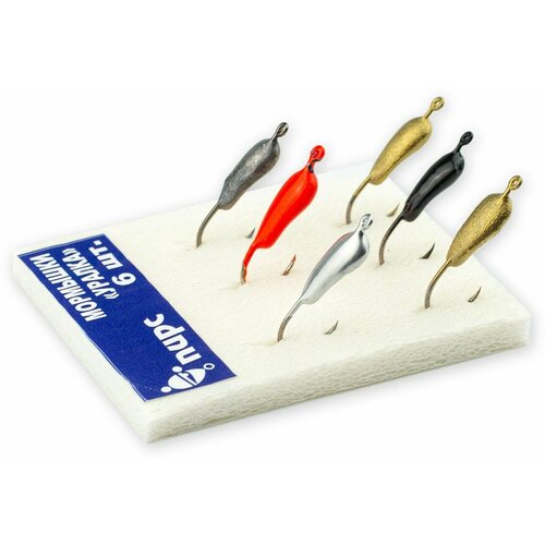 Мормышки вольфрамовые с коронкой 6 штук 405₽