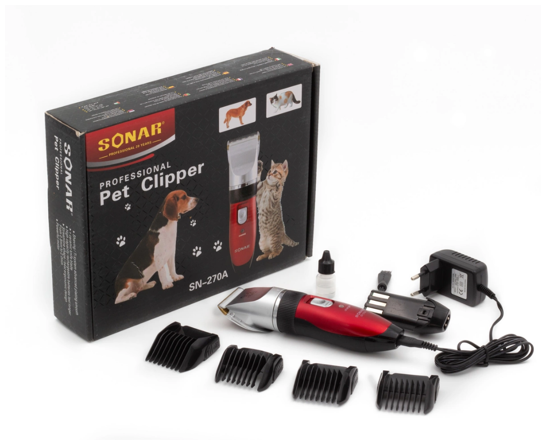 Машинка для стрижки собак SONAR PROFESSIONAL SN-270 триммер для стрижки домашних животных - фотография № 1