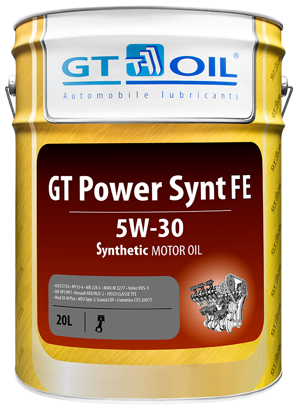GT OIL Масло Мотор. Gt Power Synt Fe, Sae 5w-30, Api Ci-4, 20 Л