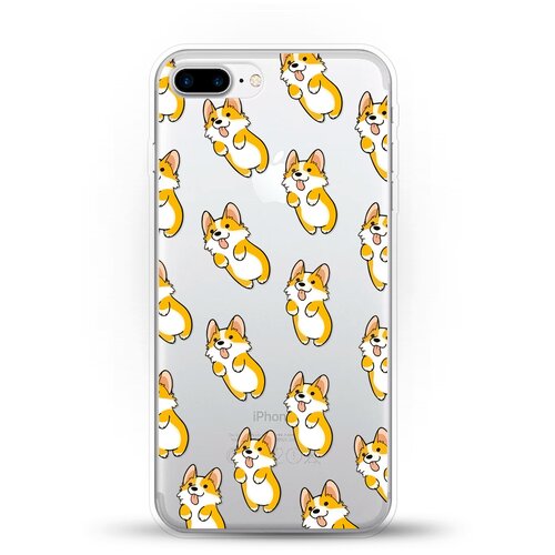 фото Силиконовый чехол узор из корги на apple iphone 7 plus andy & paul