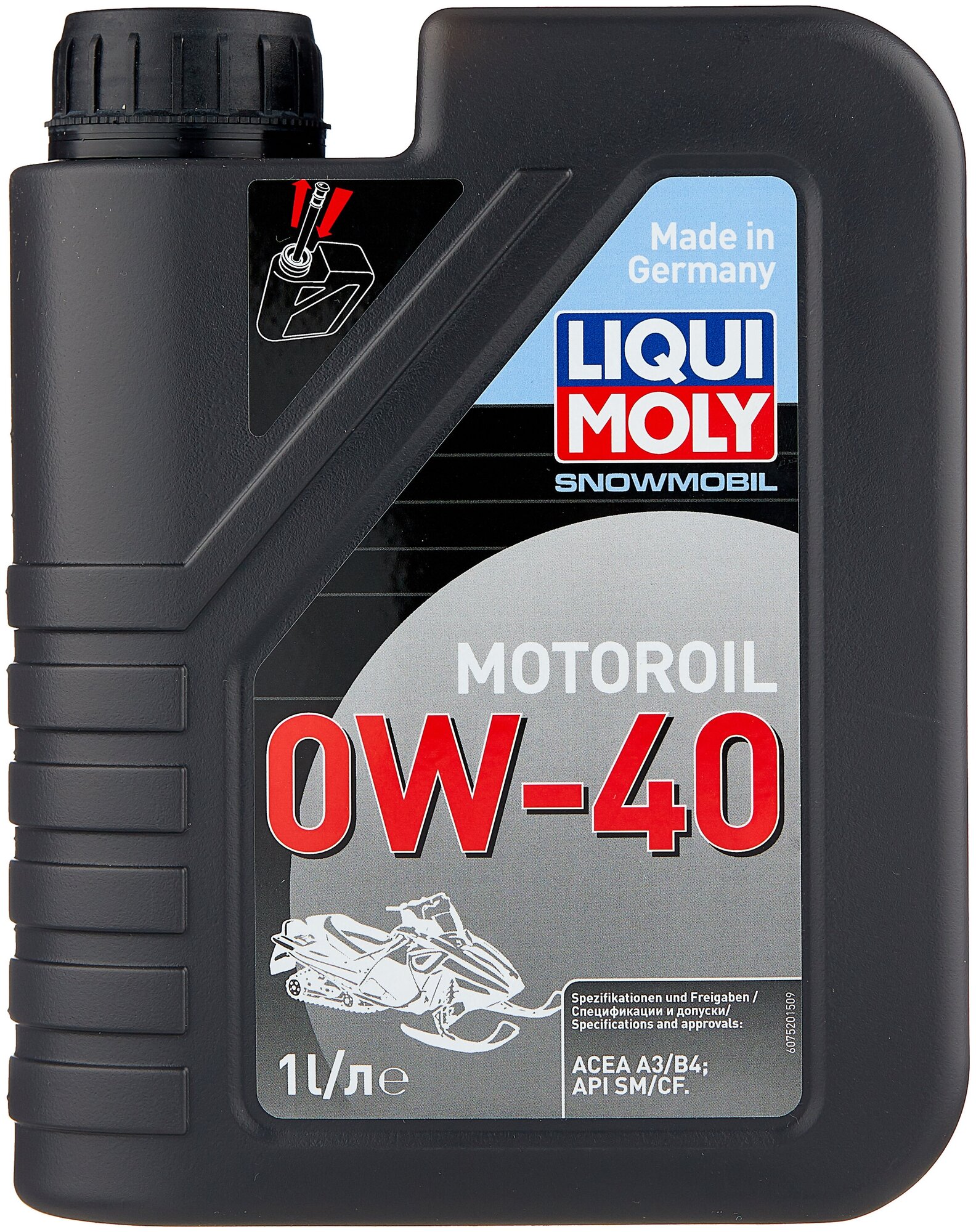 Моторное масло Liqui Moly для снегоходов Snowmobil Motoroil 0W-40 1 л