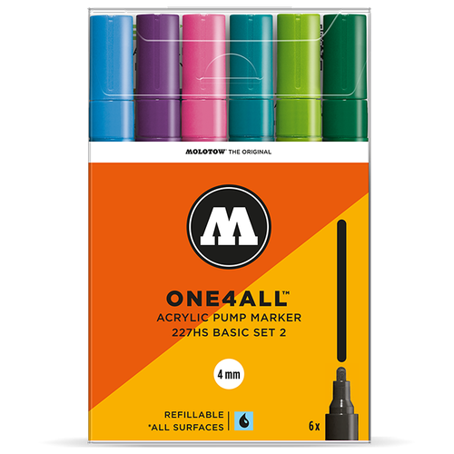 Molotow Набор маркеров One4all 227HS Basic-Set 2 (200454), 2 шт.