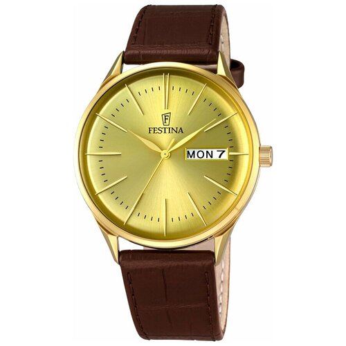 Наручные часы FESTINA, золотой наручные часы festina f6833 2 мужские кварцевые водонепроницаемые серебряный