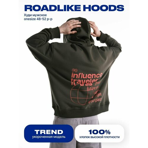 фото Худи roadlike, размер 48/52, хаки