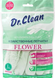 Dr. Clean Хозяйственные поливиниловые перчатки - Размер L