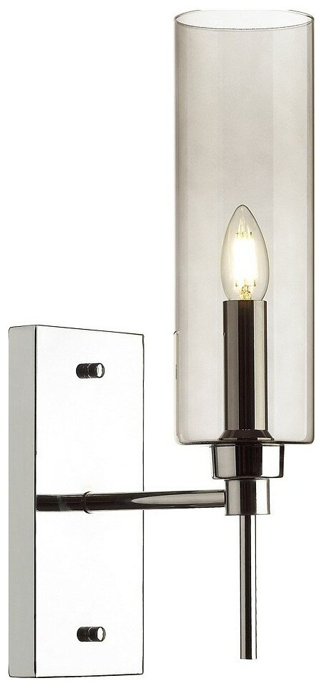 Настенный светильник Odeon Light Diatra 4688/1W, E14, 40 Вт, кол-во ламп: 1 шт, цвет арматуры: хром, цвет плафона: серый
