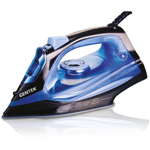 Утюг Centek CT-2351 2200 Вт керамическая подошва 300 мл синий 339600₽
