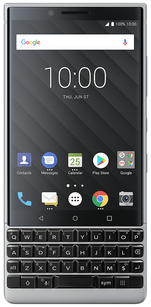 Смартфон BlackBerry KEY2 64GB Single sim, серебристый