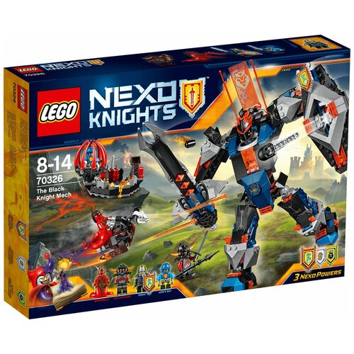 конструктор lego nexo knights 70326 черный рыцарь бот 530 дет Конструктор LEGO Nexo Knights 70326 Черный рыцарь-бот, 530 дет.