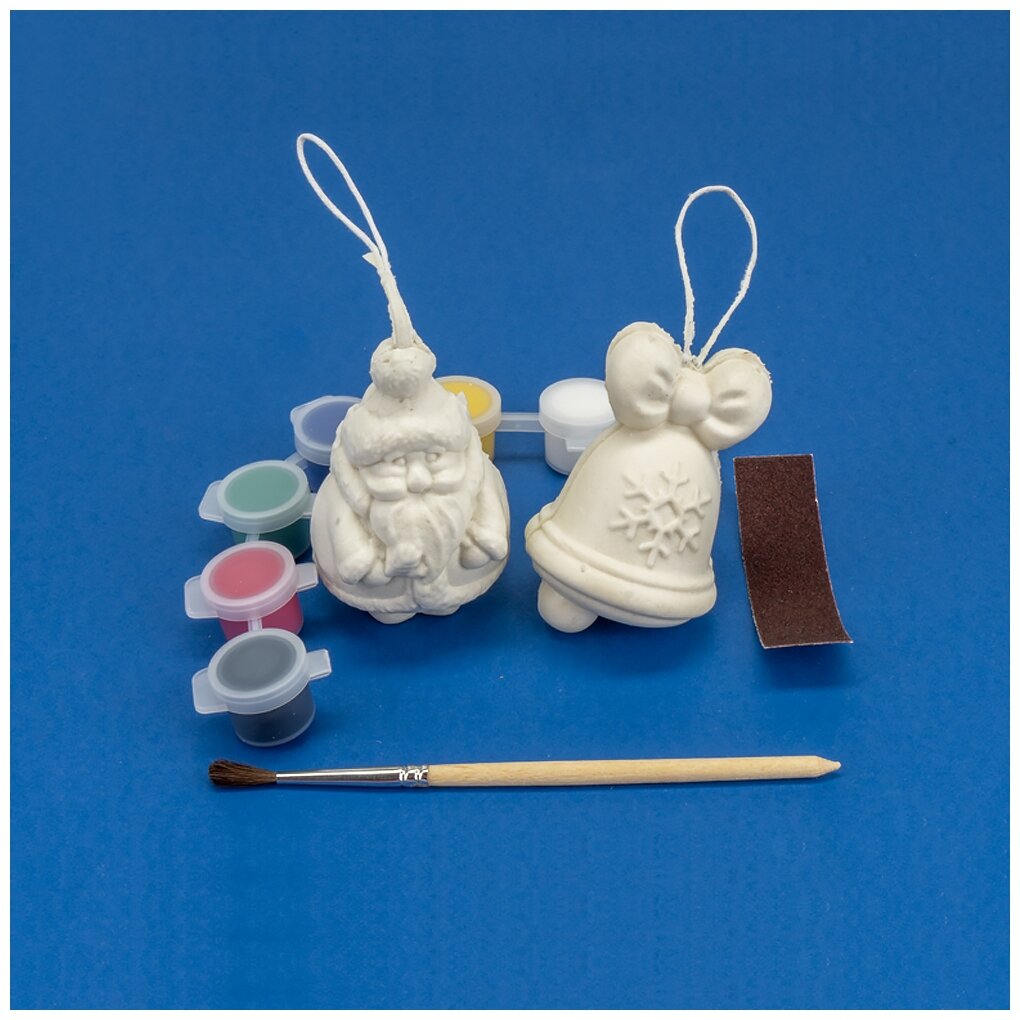 Набор для творчества 3D Art.Роспись ёлочных игрушек "Дед Мороз и колокольчик" Ир-011 Lori - фотография № 3