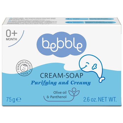 Крем-мыло детское (твердое) олива Cream-Soap Bebble 0+