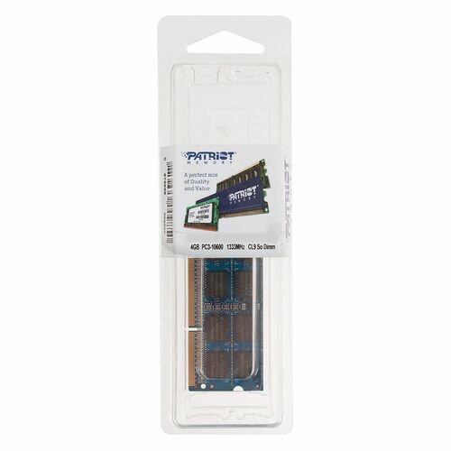 Оперативная память Patriot PSD34G13332S DDR3 - 1x 4ГБ 1333МГц, для ноутбуков (SO-DIMM), Ret